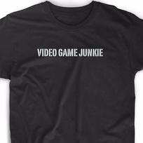 Video Game Junkie T Shirt Funny Geek Gamer Nerd Vintage Tee Gaming Arcade GTA L