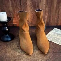Fashion Pointed Toe Suede Women Ankle Boots Flats Designer Shoes Woman 2025 Trend Fashion New Chelsea Boots Winter Walking Mujer Botas 35 ruda