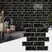 Marmuro sujungimo specialios formos PVC sienos lipdukas, lipnus vandeniui atsparus virtuvės vonios kambario sienų dekoravimo tapetų plytelių lipdukas 1 piece