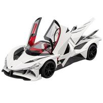 1/18 Apollo projektas EVO lydinio sportinio automobilio modelis Metalinis lietas Konceptualus lenktyninis automobilis Transporto priemonės modelis Garsas ir šviesa Vaikams skirta žaislinė dovana balta