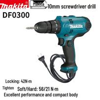 Makita DF0300 laidinis suktuvas-gręžtuvas CN kištukas (adapteris įtrauktas)