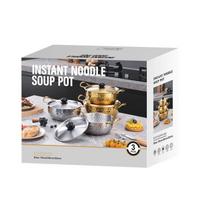 Auksinis Korėjietiško Stiliaus Plaktas Nerūdijančio Plieno Ramen Puodas su Dangčiu - Mažas Karšto Puodo Dovanų Rinkinys 18 cm/20 cm/22 cm (with Lid)