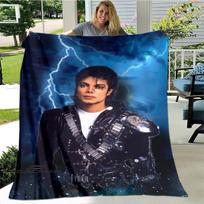 Michael Jackson retro margas pledas Flanelinis šiltas pledas Minkštas ir patogus pledas Pikiniko pledas Lovos užtiesalai Gimtadienio dovana 75x90cm