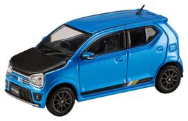 Hobby Japan HJ64 Suzuki Alto Works Carbon Hood Custom Version Brisk Blue Metallic Finished Model HJ641070CBL 1/64 (HA36S)
