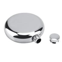 2 Piece Round Shape Alcohol Bottle Mirror Finish Hip Flask Portable Portable Whiskey Flask  Outdoor