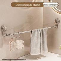 Retractable Rotating Drying Rack with Suction Cups, Detachable & Reusable for Balcony, Bathroom, or Toilet.