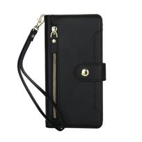 Flip Wallet Case for Samsung Galaxy S25 Edge/S25/S24/S23/S22/S21 Ultra/S24 S23 FE, Zipper Pocket Cover with Card Holder Lanyard For Galaxy S21 juoda
