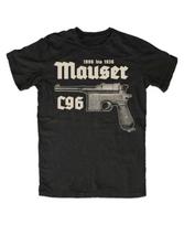Mauser C96 Premium TShirt Gun 08 Parabellum SelfLoading Pistol  Men TShirt Short Sleeve Casual 100 Cotton ONeck Shirt S