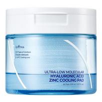 Isntree Ultra-Low Molecular Hyaluronic Acid Zinc Cooling Pad 150ml 60 Pads - Cooling Calm Hydrate Pad, Korean 150ml (60 Pads)