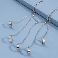 Jewelry Bungee Chain Combination Ring Creative Punk Open One Piece Index Finger Ring one  size(6-13)