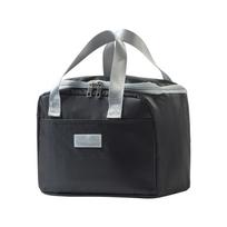 Fabric Lunch Bag with Zipper Closure and Carry Handles for Food Storage and Transport One Size