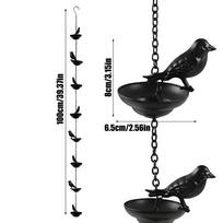 Rain Chain for Gutters Metal Decorative Bird Theme Rust-Resistant Outdoor Gutter Rain Catcher Chain for Garden Yard Backyard