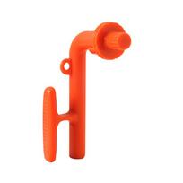 3-in-1 Crochet Crochet Holder Effectively Plastic Crochet Assistant Tool Ergonomic Handle Yarn Crochet Helper Hand Weaving oranžinė