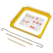 Handmade Weaving Loom And Hook Set 18-Tooth Square Yellow Weaving Frame Machine Weavers Weaving Frame For Kids Adults United States
