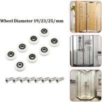 8Pcs Shower Door Roller Re-placement Door Pulley 19/23/25mm Wheel Diameter Cabins Pulley Sliding-Shower Stainless Steel Parts 19mm