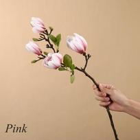 Gėlių dekoracija Magnolija Dirbtinė gėlė Dekoratyvinės gėlės Magnolijų puokštė Dirbtinio gėlių kotas Dirbtinės gėlės rožinė
