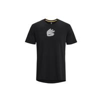 Under Armour American Retro Logo Print Crew Neck T-Shirt Men Tops Black 1376801-001 XL black