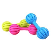 1pc TPR Linear Dumbbell Toys for Dogs, Anti Bite Rubber Toys, Puzzles, Chew Toys, Interactive Games Rubber Toy Puppy Teething Do
