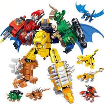670pcs 6 In 1 Dinosaurs Movie Series Building Blocks City World Drangon Mecha Model Bricks Set Toys for Children