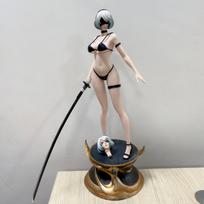 55CM NieR: Automatas YoRHa Nr. 2B 2A 2 A B ver mergaitė kieta PVC figūrėlė žaislas žaidimas statula suaugusiųjų kolekcija anime modelis lėlė dovanos