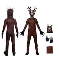 Netoksiškas siaubo žaidimas 99 naktys miške Vaikų Cosplay kombinezonas Galvos apdangalas vyrams ir moterims Ožio Briedžio Pelėdos kostiumas Žaislas Gimtadienio dovana 140cm black
