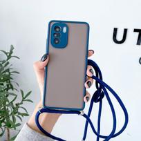 Kryžinė virvelė Kaklo dirželis dėklas Xiaomi Redmi Note 11 10 Pro 9 8 7 10S 9T Mi 11T Lite 10T POCO X3NFC M3 M4 Skaidrus dangtelis Mi POCO F2 Pro gray