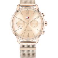 Tommy Hilfiger Blake Rožinio aukso ciferblatas Rožinio aukso tinklelio apyrankė Moteriškas kvarcinis laikrodis 1782303 rožinio aukso spalvos