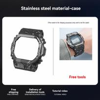 Titanium alloy strap+Case Bezel For Casio G-Shock DW-5600 GW-M5610 GW-B5600 Mod Kit Stainless steel Watchband Set accessories For DW-5600