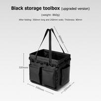 Outdoor Camping Carry Bag Large-capacity Oxford Cloth Tent Peg Nails Toolkit Storage Bag Picnic black