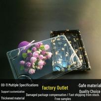 Transparent PET Disposable Sushi Takeaway Box Huawen 1100 (800 per box)