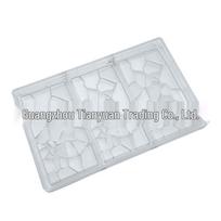3-Row Rectangular Brick Chocolate Mold with Dried Fruit Design - Model PC-5002