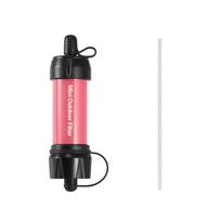 Mini Purification Water Filter Purifier Drinking Water Filtering Straw  Emergency rožinė