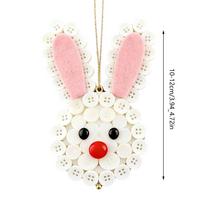 Easter DIY Button Pendants Easter Bunny Carrot Egg Funny Home Decor Handmade Craft Kits For Adults Kids Living Room Bedroom