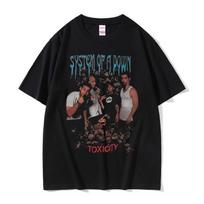 Vintage System of A Down Toxicity Graphic T-shirt Men's Women Retro Rock Oversized T Shirt 90s Alternative Metal Merch T-shirts XXXL