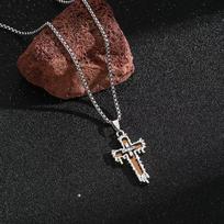 New Cross Bungee Sweatshirt Long Fashion Couple Accessories Necklace Pendant 60CM(Necklace Long)