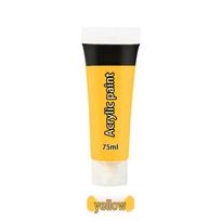 Acrylic Paint 75ml Tube - Waterproof Student Art & Wall Paint geltona