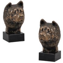 Akita, Akita Inu - Statuetka Psa, Popiersie Na Kamiennej Podstawie, Rzeźba, Trofeum Na Wystawę Psów Marki Art-Dog
