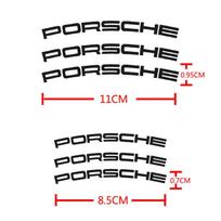 AAY1 Car Sticker Brake Caliper Sticker Label Logo Personalized Modification Decorative Sticker For Porsche 911 Cayenne 918 Pajun 718 6pc