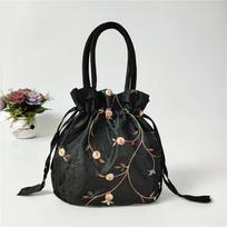 Embroidery Ethnic Style Sanitary Napkin Bag Jewerly Packing Bag Hanfu Drawstrings Bags Small Storage Bags Women Flower Handbags juoda