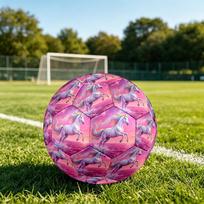 1 vnt. Vaivorykštės vienaragio fantazijos temos futbolo kamuolys, Dydis 5, Lengvas PVC, Patvarus lauko treniruočių futbolo kamuolys, Dovana m61491 Size 5