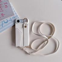Wrist Strap Crossbody Ring Holder Cards Solt Magnetic Wallet Leather Case For iPhone 17 Pro Max 16 Plus 15 14 Long Lanyard Cover iPhone 13 Pro balta