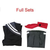 Danganronpa V3 Cosplay Kostiumai Peko Pekoyama Uniforma Švarkas / Sijonas / Kaklaraištis Kostiumas Moterims Anime Cosplay Rinkiniai XXL&Danganronpa black