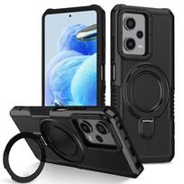Skirtas Xiaomi Redmi Note 11 Pro telefono dėklas su žiediniu stovu Note 11 12 9 8 Poco X3 X5 M4 Pro 4G 5G kietiems dangčiams, skirtiems Xiaomi 11T For Redmi Note 11 juoda