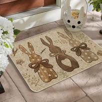 Wooden Carrot Rabbit Easter Doormat, Home Decoration, Kitchen Rug, Floor Mat for Indoor and Outdoor Decoration 40cm*60cm