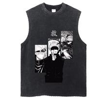 Jujutsu Kaisen Vasariniai vyriški marškinėliai be rankovių Sportiniai marškinėliai Moteriški skalbti vintažiniai marškiniai be rankovių Spausdinti drabužiai Streetwear Anime M