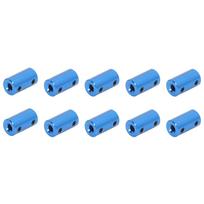 10Pcs Shaft Coupling Stepper Motor Coupler 14mm Diameter 25mm Length Joint Connector 5x5mm   0.2x0.2in Blue mėlyna