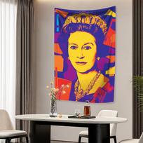 Anglijos karalienė Elžbieta gobelenas Vintažinis plakatas Namų dekoras Estetika Sienos kabinamas Miegamojo dekoracija Sofos užklotas 29x37in