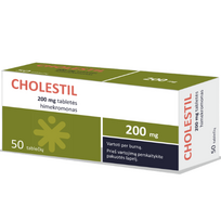 Tulžies veiklai gerinti CHOLESTIL 200mg, 50 tabl.