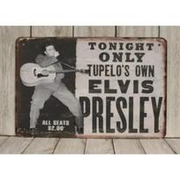 ElvisPresleyAlumSign m1 Elvis Presley skardinis metalinis ženklas - Vintažinis gyvo koncerto reklamos stiliaus, vyro urvo plakatas 20x30cm（7.8x11.8inch）