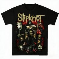 Slipknot metal band Come Play Dying retro 3D men's and women's T-shirts street Harajuku American short sleeved men's clothing XXS